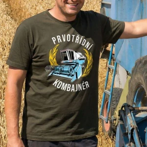 Prvotřídní kombajnér, pánské tričko FarmFan