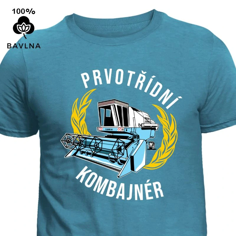 Prvotřídní kombajnér, pánské tričko FarmFan