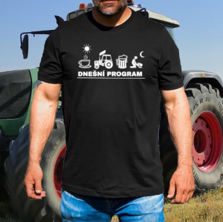 Dnešní program zemědělce , pánské tričko s potiskem