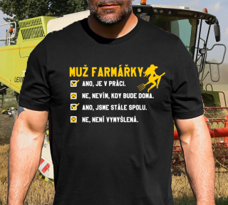 Muž farmářky , pánské tričko s potiskem